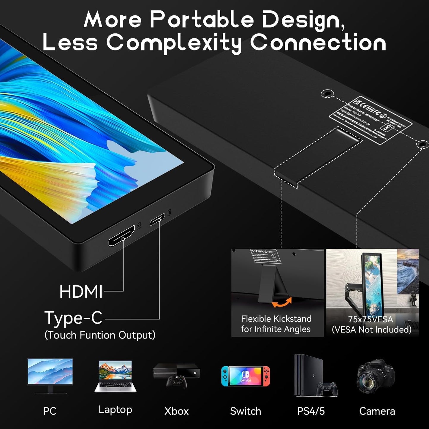 8.8 Inch Small Touchscreen Monitor